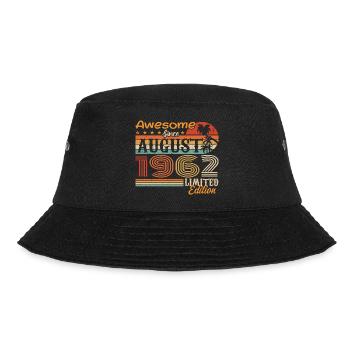 1962 August Geschenkidee August 1962 - Bucket Hat - Schwarz - Vorne - Lela (165cm)