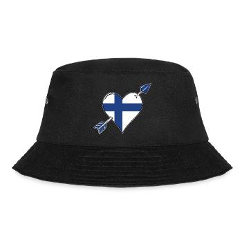 Finlande drapeau coeur amoureux - Bob - noir - Devant - Lela (165cm)