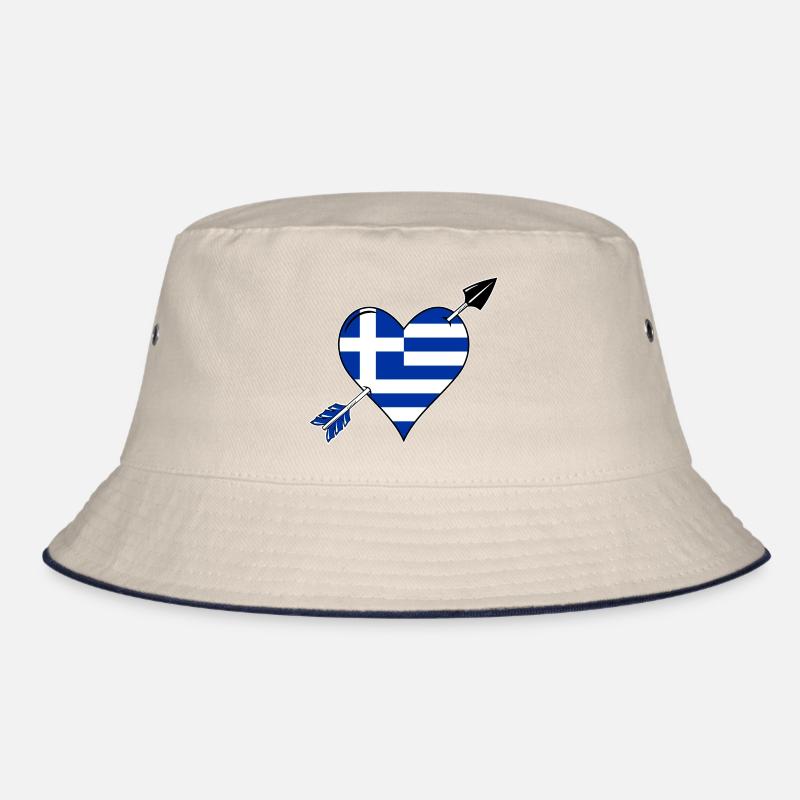 Grèce Flag Coeur Amour Bob