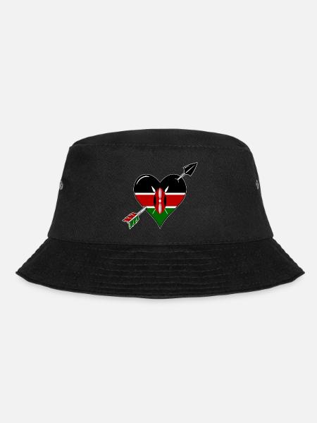 Kenya Flag Heart Love - Bob - noir