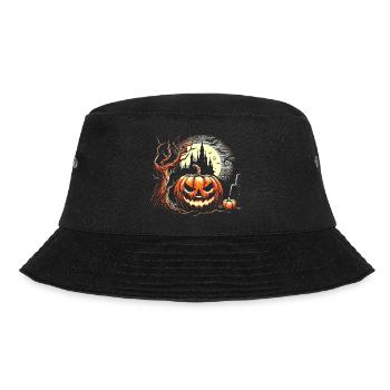 Halloween Pumpkin - Bucket Hat - black - Front - Lela (165cm)