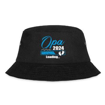 Werdender Opa 2024 Opa loading Geschenk Männer - Bucket Hat - Schwarz - Vorne - Lela (165cm)