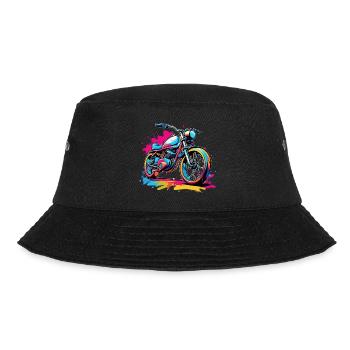 Vintage Motorcycle Retro Style - Graffiti - Bucket Hat - black - Front - Lela (165cm)