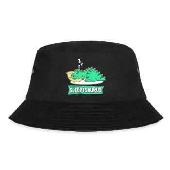 Sleepysaurus Lieblings Schalfshirt Schlafanzug Din - Bucket Hat - Schwarz - Vorne - Lela (165cm)