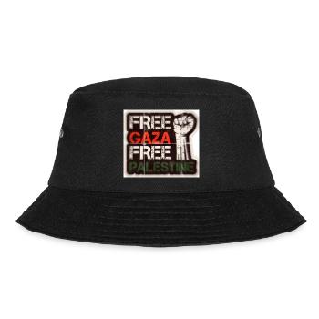 FREE GAZA FREE PALESTINE - Bucket Hat - Schwarz - Vorne - Lela (165cm)