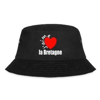 J'aime la Bretagne (ich liebe die Bretagne) - Bucket Hat - Schwarz - Vorne - Lela (165cm)