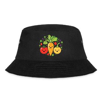 Humour petit légumes vegan - Bob - noir - Devant - Lela (165cm)