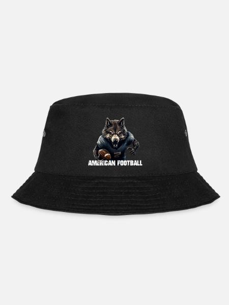 American Football WOLF - Bucket Hat - Schwarz