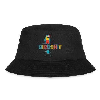 Parrot Rainbow BLUE SHIT - HAPPY BIRD - Bucket Hat - black - Front - Lela (165cm)