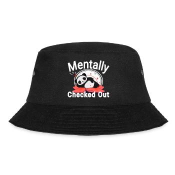 Geistig Ausgecheckt - Bucket Hat - Schwarz - Vorne - Lela (165cm)