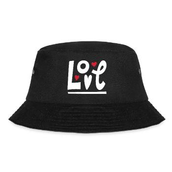 Liebe - Bucket Hat - Schwarz - Vorne - Lela (165cm)