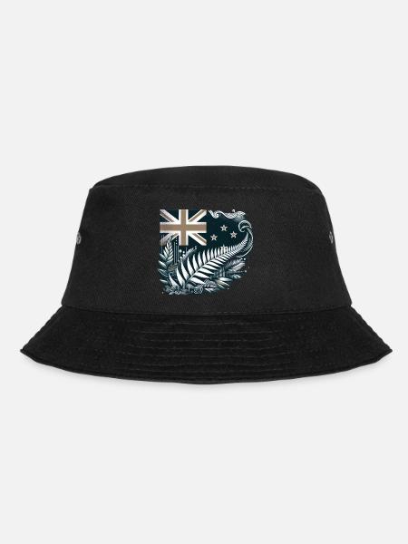 New Zealand Aotearoa Kiwi 17 - Bucket Hat - black