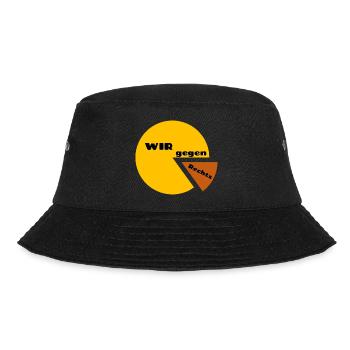WE against the Right - Statement against Intolerance - Bucket Hat - black - Front - Lela (165cm)