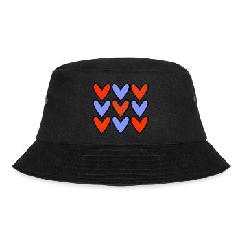 VALENTINSTAG. Junggesellinnenabschied. ICH LIEBE DICH. ICH LIEBE DICH. LIEBE - Bucket Hat - Schwarz - Vorne - Lela (165cm)