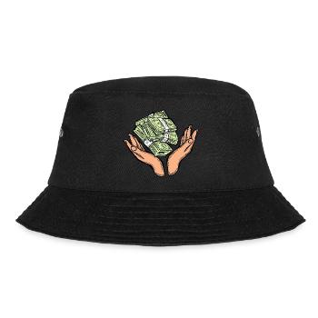 Big money flying to you for wealth and prosperity. - Bucket Hat - black - Front - Lela (165cm)