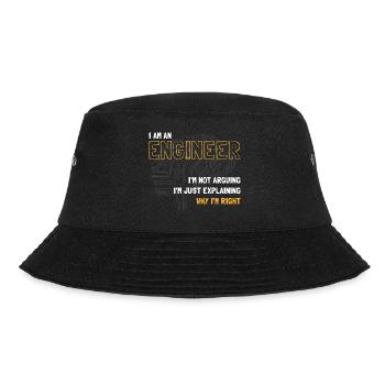 Engineer Pride Software engineer programmer gifts - Bucket Hat - black - Front - Lela (165cm)