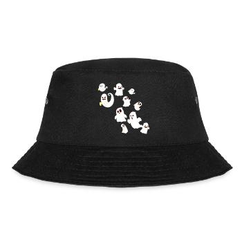 Geister, Gespenster, Gespenst,Geist, karneval - Bucket Hat - Schwarz - Vorne - Lela (165cm)