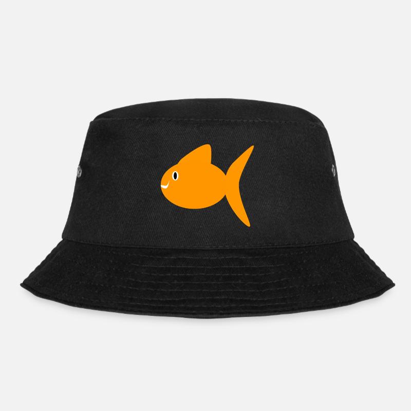 poisson rouge orange - Bob - noir