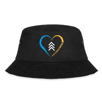 Down-Syndrom Bewusstsein Pfeile Trisomie 21 T21 Männer - Bucket Hat - Schwarz - Vorne - Lela (165cm)