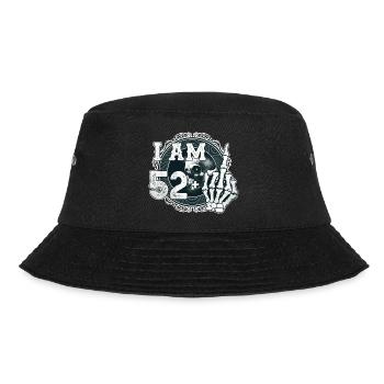 I'm 52 plus 1 middle finger Skull funny 53rd - Bucket Hat - black - Front - Lela (165cm)