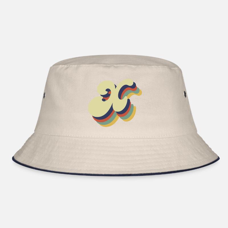 Retro x Buchstabe Bucket Hat