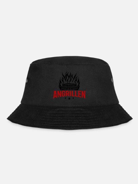 Angrillen Grillen Grill - Bucket Hat - Schwarz