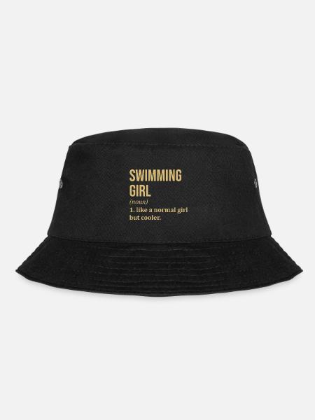 Swimming Swimming Swimming - Bucket Hat - black