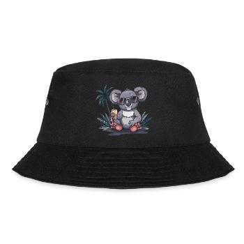 Koala Summer Beach Vacation - Bucket Hat - black - Front - Lela (165cm)