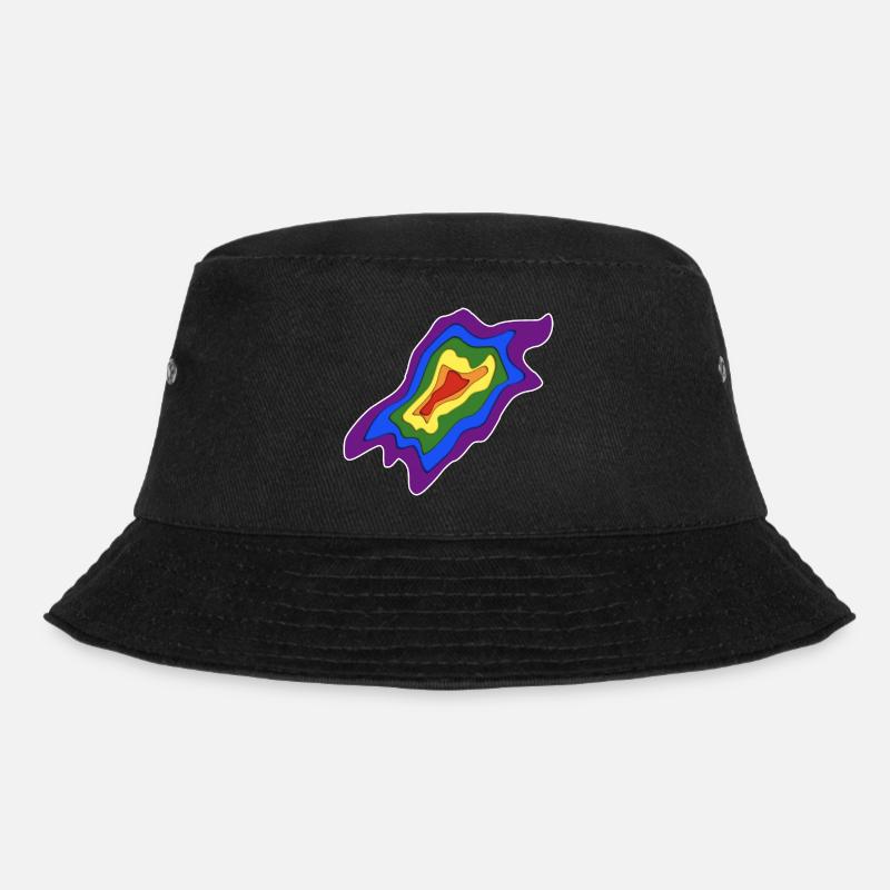Papercut style Rainbow flag - Bucket Hat - Schwarz