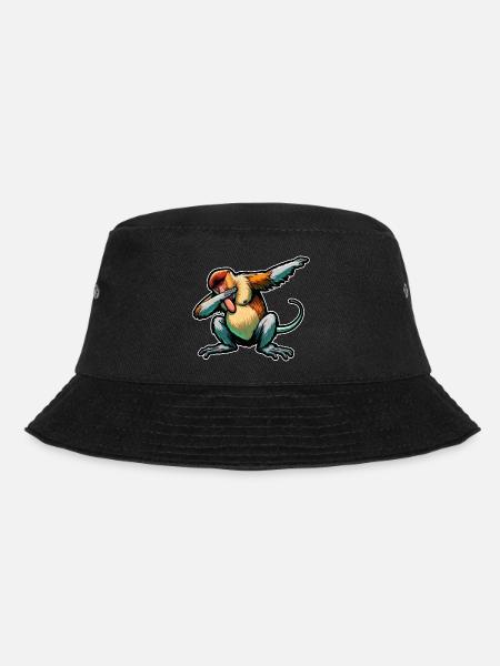Nasenbär Affe Dabbing Affe Geschenk Affen - Bucket Hat - Schwarz