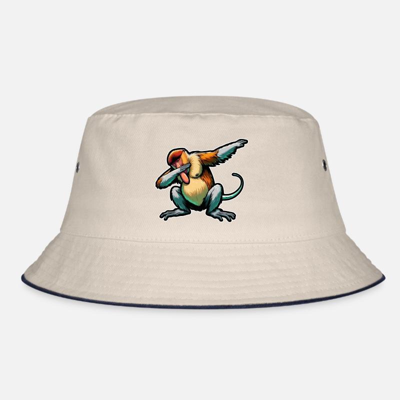Proboscis Monkey Dabbing Monkey Gift Monkeys Bucket Hat