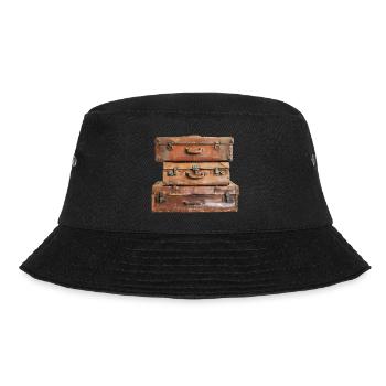 Die Koffer sind gepackt – Das Abenteuer beginnt! - Bucket Hat - Schwarz - Vorne - Lela (165cm)