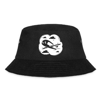 Propeller Plane Drawing - Bucket Hat - black - Front - Lela (165cm)