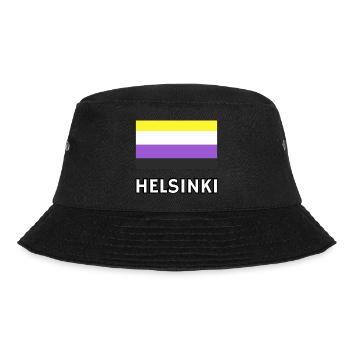 Non binary Pride Flag Helsinki - Bucket Hat - black - Front - Lela (165cm)
