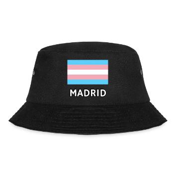 Trans Pride Flagge Madrid - Bucket Hat - Schwarz - Vorne - Lela (165cm)
