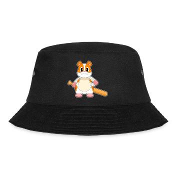 Hamster Baseball Baseball Bat - Bucket Hat - black - Front - Lela (165cm)