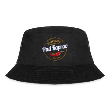 Pad Kaprao Chili Retro Street Food Vintage Thailand - Bucket Hat - black - Front - Lela (165cm)
