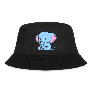 Cute Elephant - Bucket Hat - black - Front - Lela (165cm)