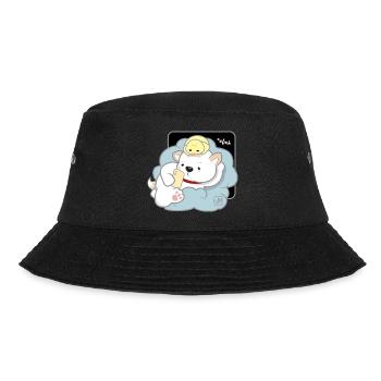 Dog Korean - Japanese Style 03B - Bucket Hat - black - Front - Lela (165cm)