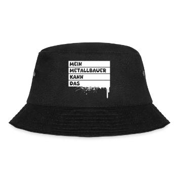 Metallbauer als Beruf - Bucket Hat - Schwarz - Vorne - Lela (165cm)