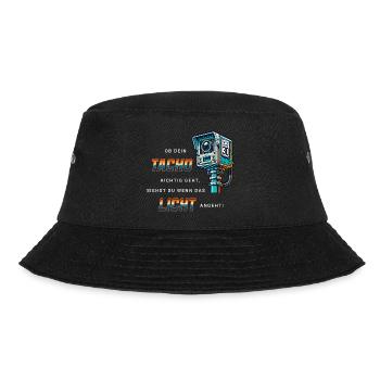 Auto Tuning Blitzer Spruch - Bucket Hat - Schwarz - Vorne - Lela (165cm)