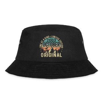 Oktober 2003 Geburtstagsgeschenk - Oktober 2003 - Bucket Hat - Schwarz - Vorne - Lela (165cm)