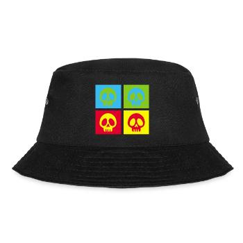 Pop art manga skull - Bucket Hat - black - Front - Lela (165cm)