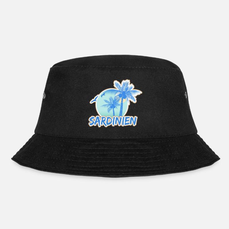 Sardinien als Urlaub - Bucket Hat - Schwarz