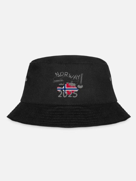 Norway 2025 Plaice with Mountains and Moose Fishing - Bucket Hat - black