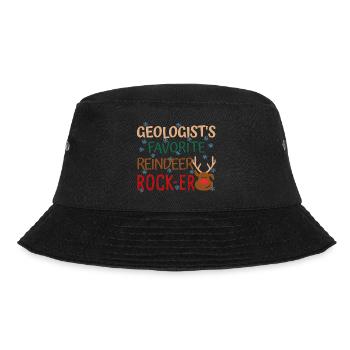 Geologist Christmas fav. Reindeer xmas Geology - Bucket Hat - black - Front - Lela (165cm)