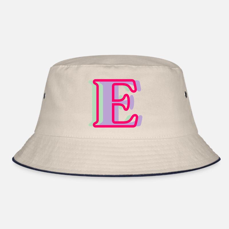 Mehrfarbiger Buchstabe e – originelle Geschenkidee Bucket Hat