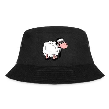 Schaf Sonnenbrille Krawatte Musik DJ Kopfhörer Fun - Bucket Hat - Schwarz - Vorne - Lela (165cm)