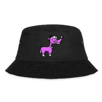 Dog Stands Stupid Guy Funny Stupid Crazy Funny - Bucket Hat - black - Front - Lela (165cm)