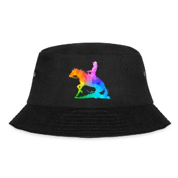 Western Lady Westernreiterin - Bucket Hat - Schwarz - Vorne - Lela (165cm)